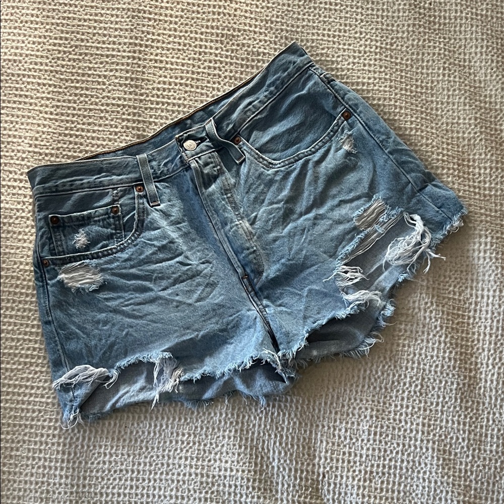 Levi's Size 30  Distressed Jean Shorts, EUC